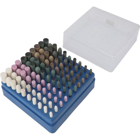 100 embouts de polissage rotatifs à tige de 3 mm, abrasifs de ponçage, kits de polissage, laine, sésame, caoutchouc, cuir de vachette, pierre abrasive (1/5)