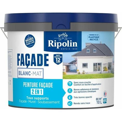 Ripolin Fassadenfarbe Classic 2 in 1 Weiß 10 L Matt
