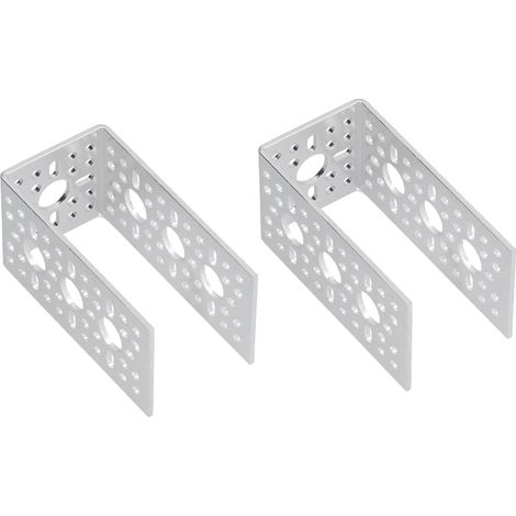 Deux supports servo en alliage d'aluminium en forme de U pour robots, adaptés aux accessoires de robotique DIY.