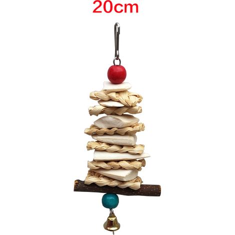 Cuttlebone toys, hanging parrot chew toys with bell for African Grey parrots, budgies 20cm/7.9 inches