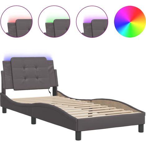 Maison Exclusive - Giroletto con LED senza Materasso Zadar Grigio 80x200 cm
