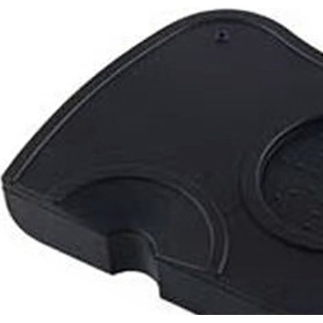 Geruchlose, doppelrillige Kaffeestampfermatte aus lebensmittelechtem Silikon, schwarz, Größe M (17,5 x 12,5 x 0,6 Zoll / 6,9 x 4,9 x 0,24 Zoll) (1/4)