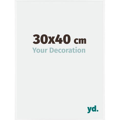 yd. - Cadre photo 30x40 - Blanc Brillant - Plastique - Evry
