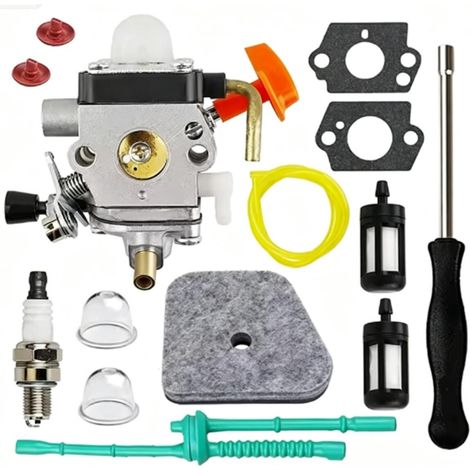 Carburadores adecuados para cortacéspedes FS90, FS110, HT101, FS130, FS100, KM110R, KM130 y HL100 carburadores para desbrozadoras/cortacéspedes. (1/5)