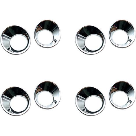 Cuatro cubiertas para faros antiniebla delanteros para modelos 2020/2021, fabricadas en material ABS, con acabado cromado.