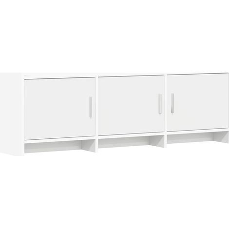 Meuble TV 130 x 33 x 47 cm Blanc Bois d'ingénierie vidaXL (1/5)