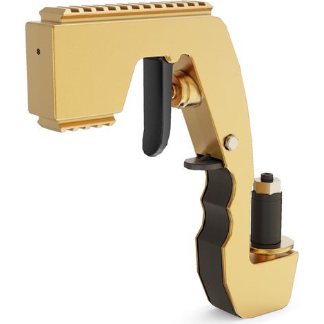Pistolet à Champagne Bubbly Blaster avec Bouchon Étanche, Distributeur de Vin Mousseux Réglable en POM Plaqué Or pour Fêtes (1/4)