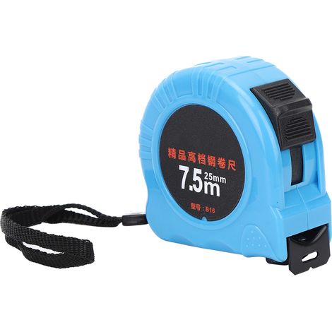 Ruban à mesurer en acier inoxydable, coque PC, serrure à main, outil de règle de mesure pour le travail du bois, 25 mm, 7,5 mètres/25 mm de largeur