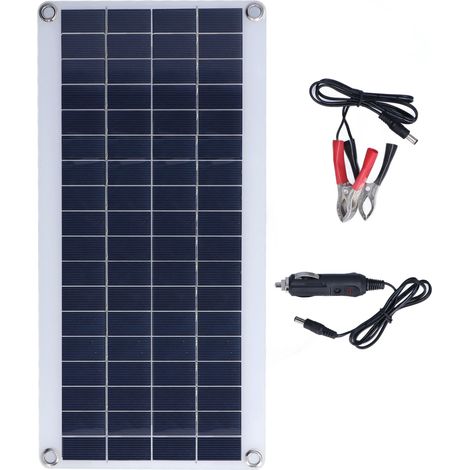 Kit de panneau solaire 8W, module de batterie solaire monocristallin portable et flexible, pour bateaux, camping-cars et maisons. (1/5)
