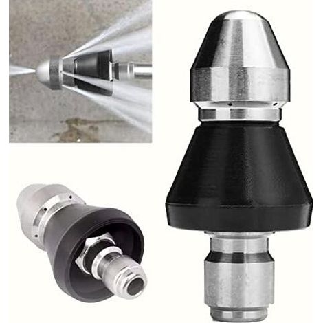 Cleaning Tool High-Pressure Nozzle Kit for Pressure Washer, Nozzle, 1/4 High-Pressure Drain Nozzle Sewer Pipe Cleaner Pressure Washer (1/4)