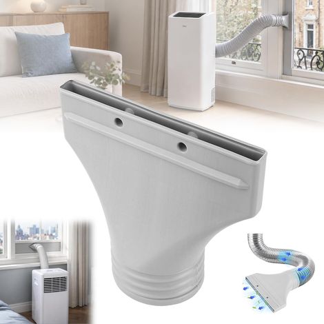 Adaptateur de Fenêtre pour Tuyau d'Évacuation de Climatiseur, Diamètre 100mm, Raccord plat pour tuyau d’échappement, Adaptateur Tuyau Climatiseur Mobile, pour Tuyau D'évacuation, Climatiseur (1/5)