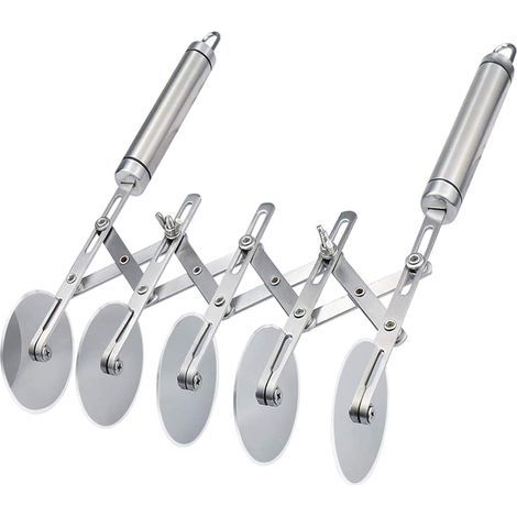 Coupe-pâte, en acier inoxydable. 5Séparateur de roue réglable (argenté) (1/5)