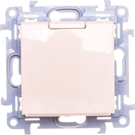 Simon 10 Einzelsteckdose mit Dichtung, cremefarben, 16 A, 250 V, Schutzart IP44, CGZ1B.01/41