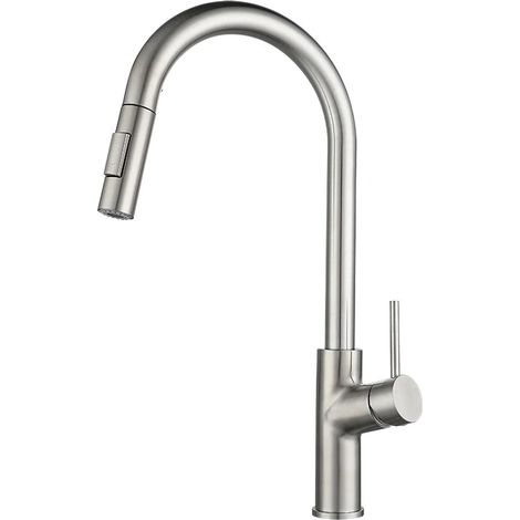ROBINET CUISINE EN LAITON DORE BROSSE COLLECTION SCAMANDRE - brushed / Stainless steel (1/5)