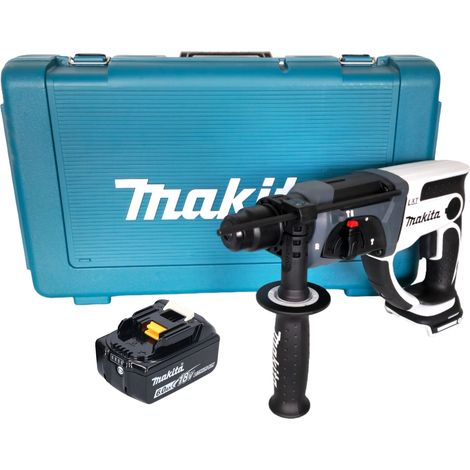 Makita DHR 202 G1W Akku Bohrhammer 18 V 20 mm 2,0 J weiß + 1x Akku 6,0 Ah + Koffer - ohne Ladegerät