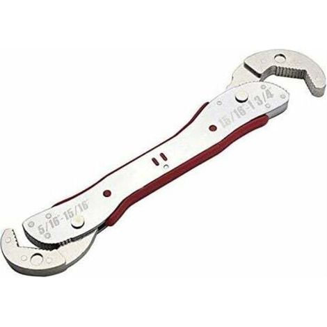 Chiave magica regolabile da 9 a 45 mm, doppia testa multifunzione antiscivolo in acciaio inox, utensile universale per la casa, utensile manuale rapido - Crezuo
