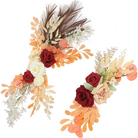 Arche de décoration de mariage fleurie, panneau d'eau de bienvenue, guirlande de fleurs artificielles (1/5)