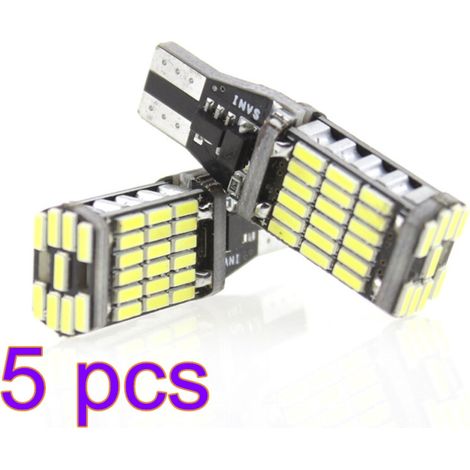 5 pares de luces de marcha atrás blancas, duraderas para uso en automóviles. (1/2)