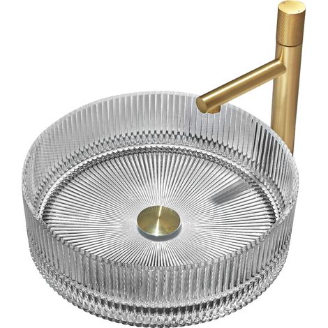 Mexen Eiva lavabo sobre encimera de cristal 39 x 39 cm, gris - 24163966 (1/2)