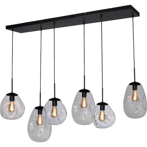 Lampe suspendue Lava 6x verre transparent - 2761-05-130-25-60012 (1/3)
