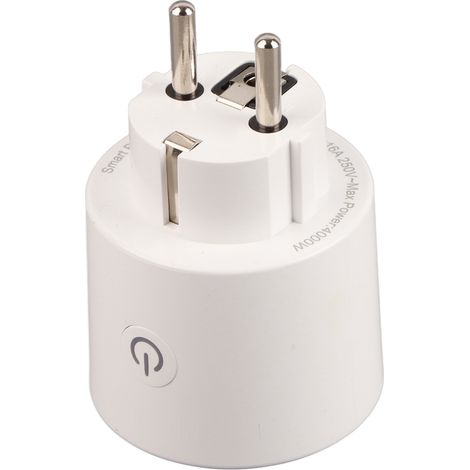 Prise connectée WiFi Graffiti MOESWP-X-EU16M, fiche ronde européenne, 4000 W, contrôle à distance via application, minuterie, prise sans fil, norme européenne 250 V max. (1/5)