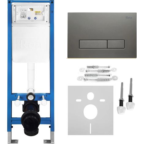 Vorwandelement für WC SLIM 024N mit drückerplatte HD tytan (1/5)
