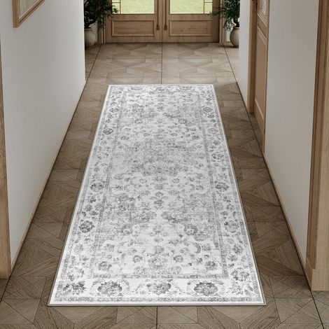 Gris Vintage 60x180cm Tapis Long Couloir Antidérapanta Cuisine,Chambre Enfant Rugs,Descente de Lit Rug,Lavable en Machine Carpet,Interieur Doux Poil Ras,Bureau Carpets (1/5)