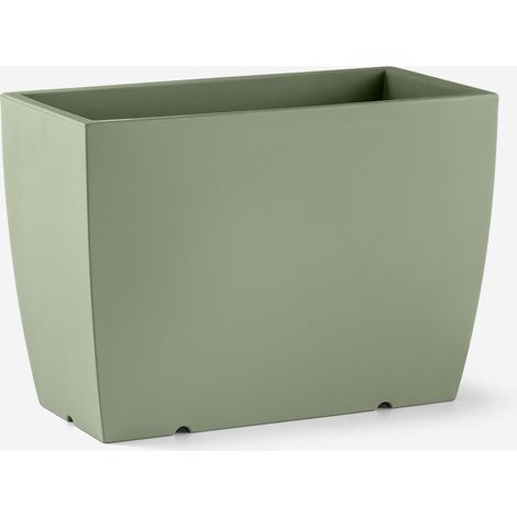 Fioriera rettangolare in polietilene da esterno Gaia 80 - Verde