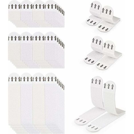 36 Paires (72 Bandes) Languettes Accroches Tableaux sans Percer Bandes de Suspension pour Photos Languettes Accroches Bandes AdhéSives Tableaux Fixation sans Dommage Bandes de Cadre Mural (1/4)