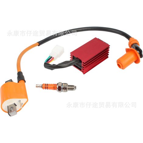 ATV beach buggy compatible with ATA-110 and ATA-125 110/125cc high-voltage coil, igniter, and spark plug. (1/5)