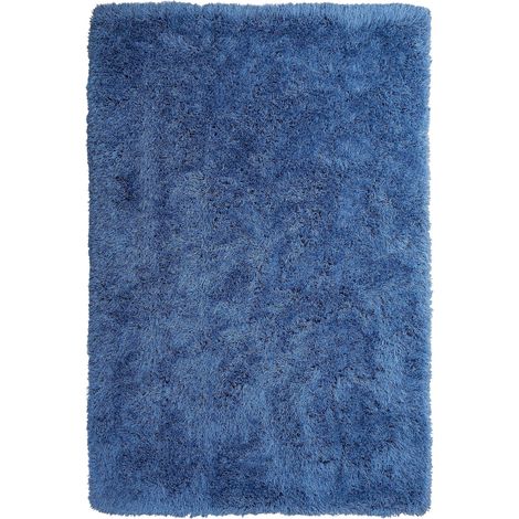 Tappeto pelo lungo 140 x 200 cm Blu Cide
