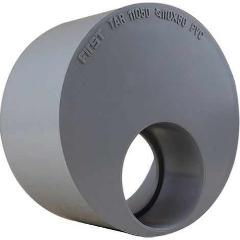 First Plast – Tampon de réduction PVC mâle femelle 110/50 – Taux d'expansion > 800% sous chaleur – Raccord pour évacuation eaux usées (1/4)
