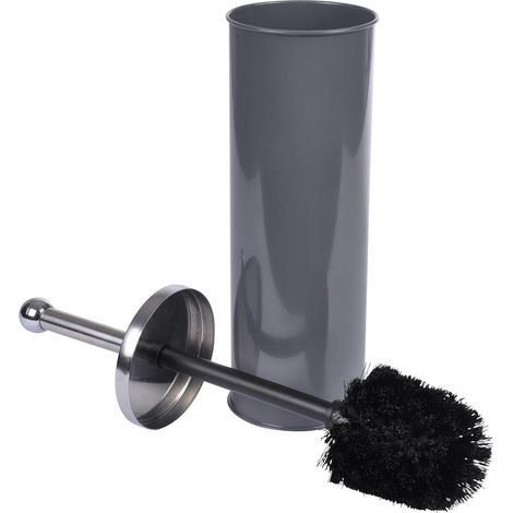 Anthrazitfarbene WC-Bürste – 1 Stück – Schlichtes Metall – Modernes und robustes Design – Für zeitgemäße Badezimmer – 9,5 x 37 cm (1/2)