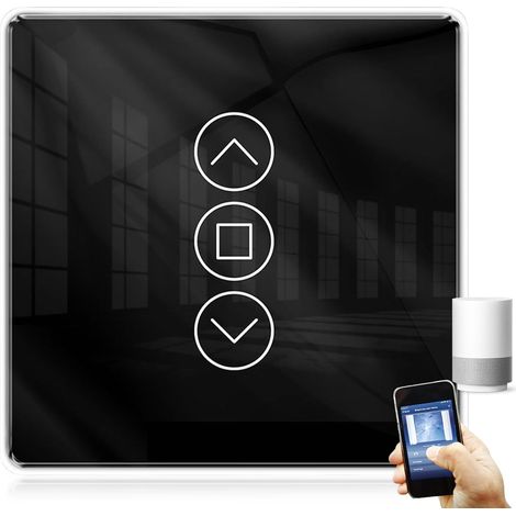 Interrupteur de volet roulant WiFi, interrupteur de volet roulant intelligent, interrupteur de volet roulant 2,5D, Wi-Fi intelligent, compatible avec et, minuterie et (1/5)