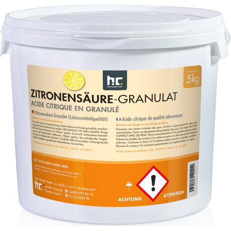 5 kg Zitronensäure Granulat in Lebensmittelqualität