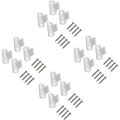 Guide de sol pour porte de grange coulissante blanc (1/5)