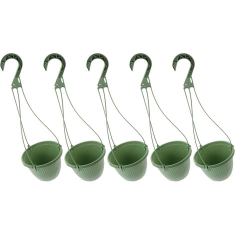 Blumentopf Hängeampeln 5 Stück Kunststoff Grün Mittelgroß