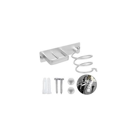 Haartrockner-Halter, Haarglätter, Wandmontage, Aluminium-Haartrockner-Halter, mit Kabelführung zur Aufbewahrung von Haartrocknern, Glätteisen, Haarbürsten und mehr (1) (1/5)