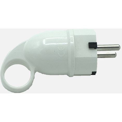 Eco Clavija retráctil Mod6 2P+T 16a 230v Blanca 4,5x3,5x10cm con anilla Tirador (1/4)