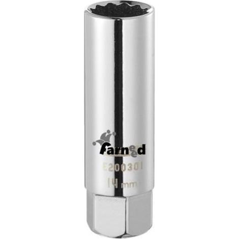 CHIAVE A BUSSOLA PER CANDELE CANDELA 14 mm ATTACCO 3/8&quot POLIGONALE ACCIAIO