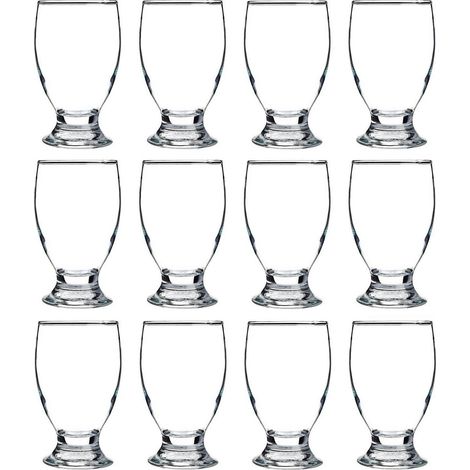 12 bicchieri con supporto per succhi, acqua, bibite, cocktail, capri 300 ml (1/5)