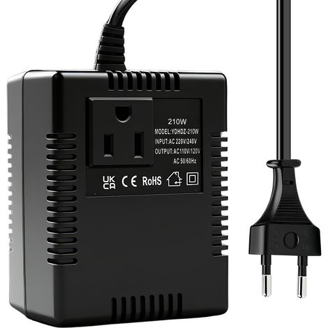 Convertisseur de Tension 220 V à 110V 210W Transformateur Converter abaisseur EU vers US adaptateur de voyage transformateur de puissance (1/5)