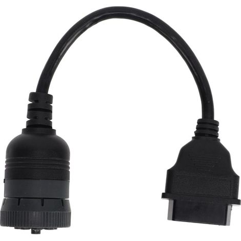 1 Adaptateur OBD2, Câble 9 broches, Connecteur rond, PVC robuste, Pour camion poids lourd (1/5)