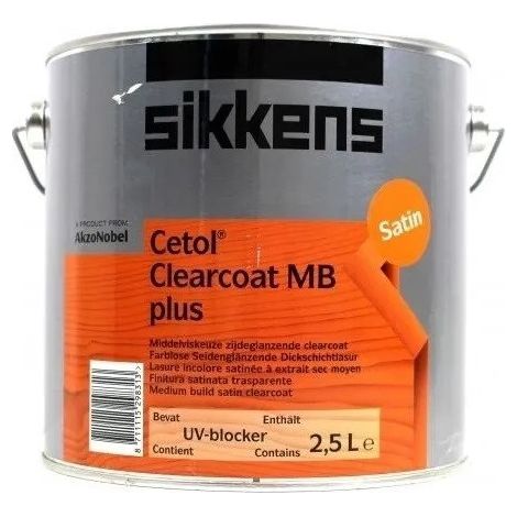 Sikkens – Lasure extérieure incolore 2,5L – Protection U.V. pour bois dur – Résistance optimale aux intempéries – Application facile avec brosse