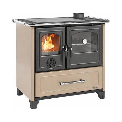 STUFA CUCINA A LEGNA NORDICA FAMILY VST 8 KW CARAMELLO (16781)