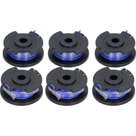 Lot de 6 bobines de fil pour coupe-bordure Ryobi 18V 24V 40V nylon 3,4m compatible AC14RL3A (1/5)