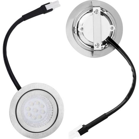 2pcs Ampoules Pour Hotte Encastrées, DC 12V 6500K Acier Inoxydable Hotte LED Lumière Remplacement Lumières Accessoires pour Cuisinière Cuisine (1/5)