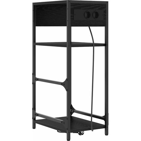 Maison Exclusive - Nachttisch Schwarz Eichen-Optik 40 x 27 x 76 c