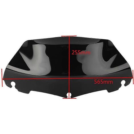 Pare-brise ondulé de 2,97 m (9' 9 pouces) pour Harley Electra Glide Street Touring 2014-2016, ABS haute qualité, noir (1/5)
