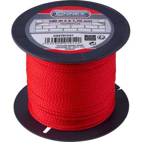 Connex Maurerschnur 100 m Ø 1,7 mm rot Maurerwerkzeug